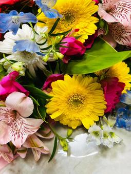 カラフルな花 花,アレンジメント,花束の写真素材