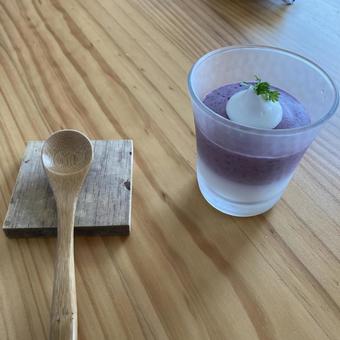 Blueberry yogurt mousse and pudding, JPG