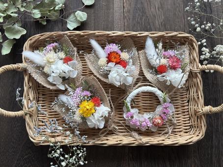 ドライフラワー　ガーランド　 ドライフラワー,ブリザードフラワー,ガーランドの写真素材