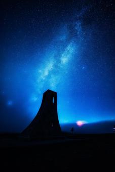 長野の星空 長野の星空 天の川,星空,夜空の写真素材
