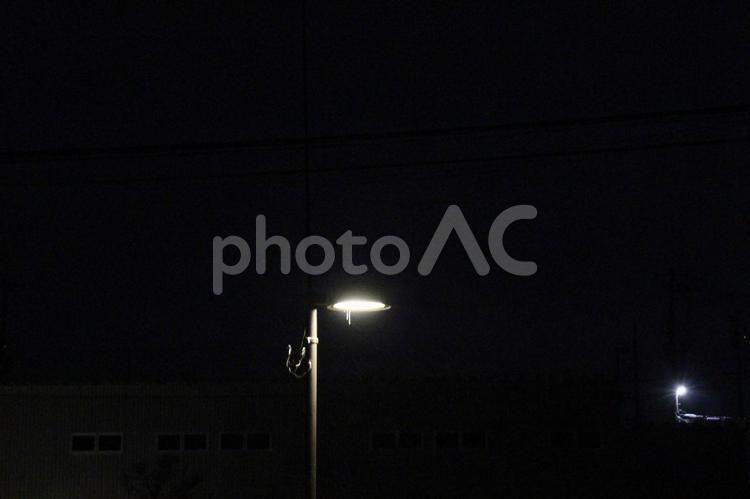 真夜中の街灯　１ 照明,外,夜の写真素材