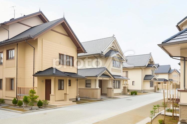 中古物件の住宅街１ 住宅,住宅街,新築住宅の写真素材
