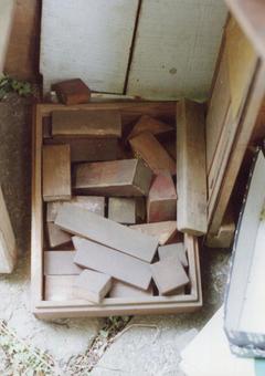 昔使っていた積み木 昔使っていた積み木の写真