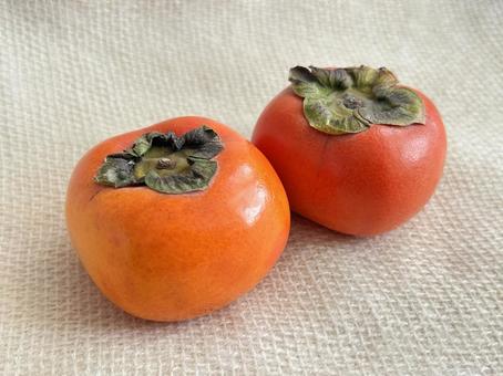 柿 柿,種なし,フルーツの写真素材