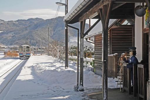 Snow Station Wakasa Railway Hayabusa Station, JPG