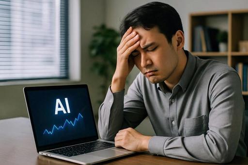 AIに落胆する人 AIに落胆する人の写真
