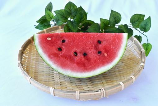すいかザル盛り すいかザル盛り すいか,スイカ,夏の果物の写真素材