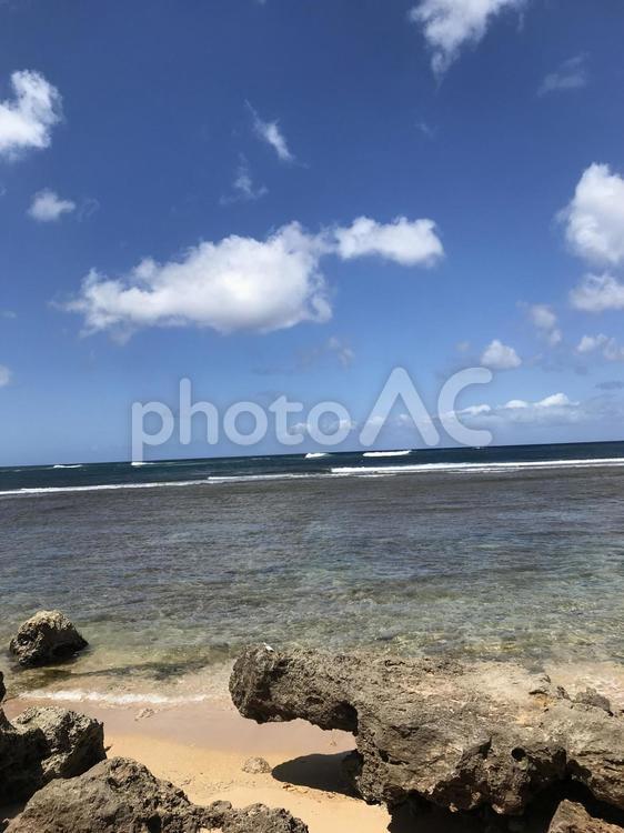 美しいハワイ・オアフ島のノースショアの海 ハワイ,オアフ島,ノースショアの写真素材