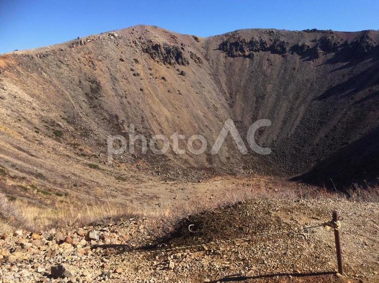 磐梯吾妻スカイライン、浄土平、吾妻小富士の火口 浄土平,吾妻小富士,火口の写真素材