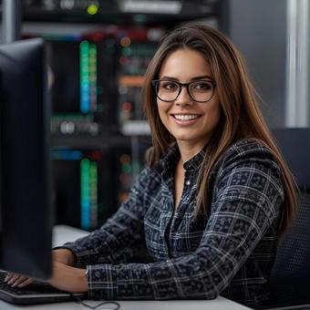 笑顔の女性ITエンジニアの写真