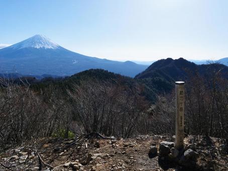節刀ヶ岳から望む富士山 節刀ヶ岳から望む富士山 節刀ヶ岳,笛吹市,富士河口湖町の写真素材