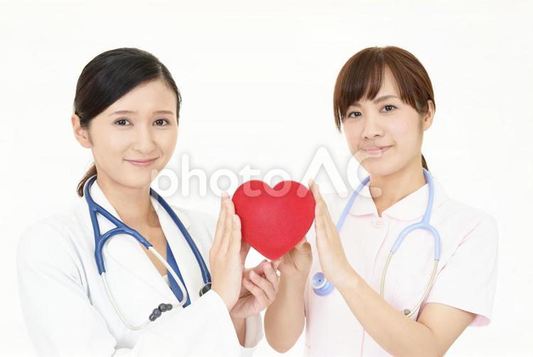 笑顔の女医と看護師 医者,医師,女医の写真素材