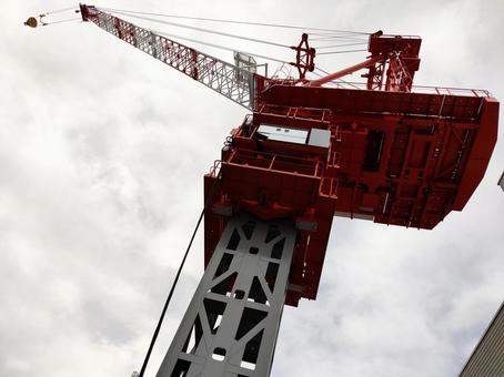 巨大な建設用クレーン クレーン,建設,工事の写真素材