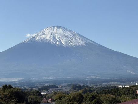 秋の雄大な富士山 世界遺産,富士山,山の写真素材