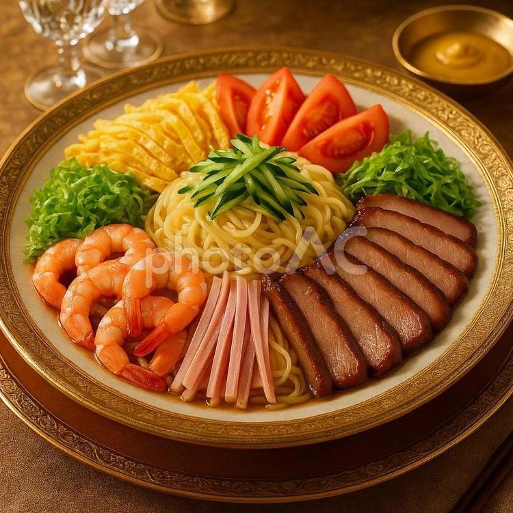夏に食べたくなる冷やし中華 冷やし,ラーメン,冷やし中華の写真素材