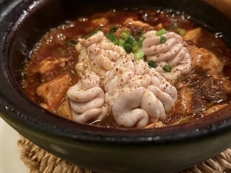 白子 麻婆豆腐,白子,中華の写真素材