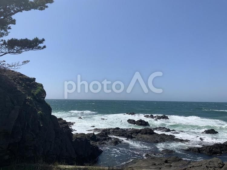 北の海と岩 海,浜,自然の写真素材