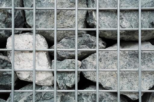 石と金網のテクスチャ2 石,ストーン,金網の写真素材
