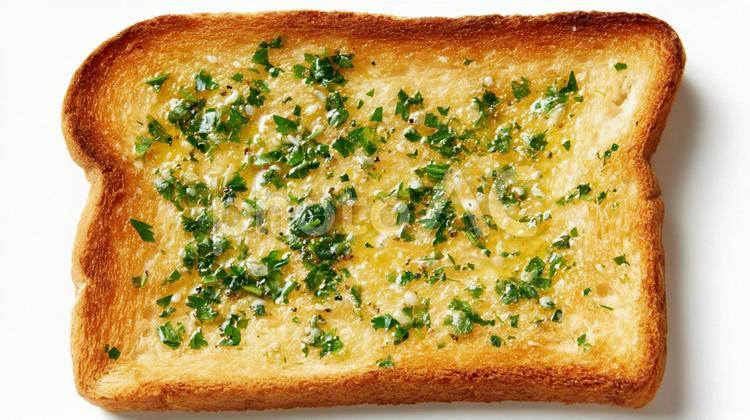 こんがり焼けた黄金色のガーリックトースト ガーリックトースト,トースト,パンの写真素材