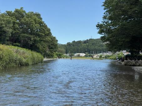 秋川渓谷 川遊び 秋川渓谷 川遊びの写真