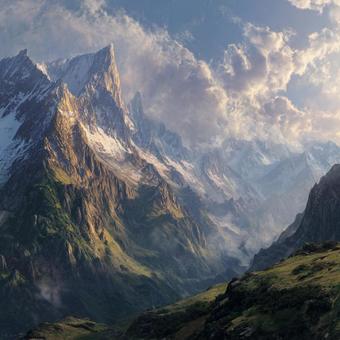 自然あふれる山々 自然あふれる山々の写真