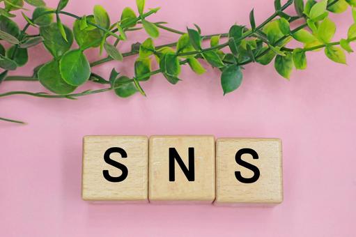 SNSと書かれたブロック sns,コミュニケーション,ネットの写真素材
