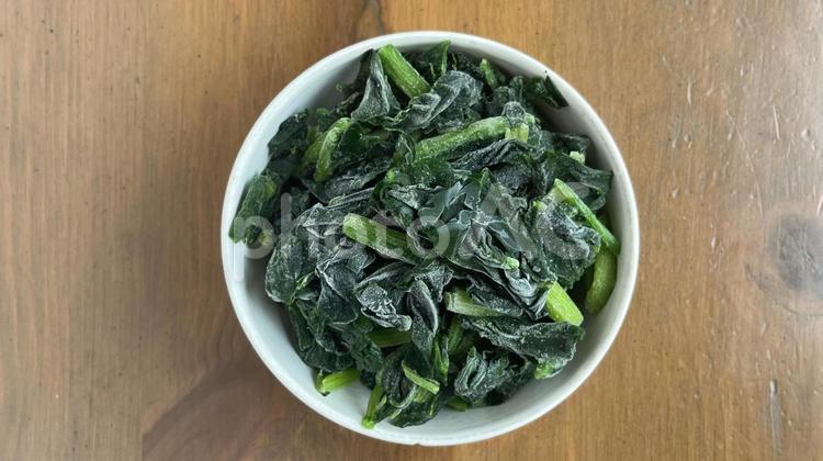 冷凍ほうれん草（真俯瞰） ほうれん草,冷凍ほうれん草,冷凍食品の写真素材