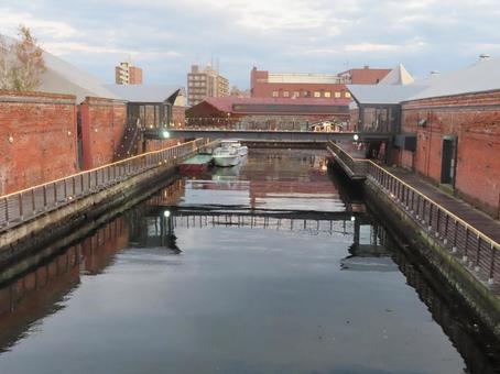 金森赤レンガ倉庫 １１月,秋,赤レンガ倉庫の写真素材