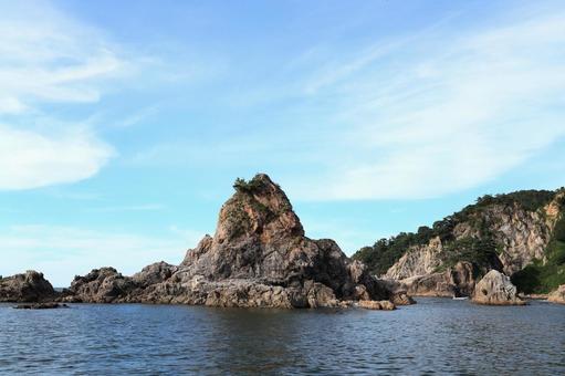 笹川流れ・獅子岩(新潟県村上市) 笹川流れ・獅子岩(新潟県村上市) 新潟,村上市,笹川流れの写真素材