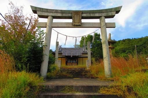 広島県-萩嶋稲荷神社-鳥居の写真