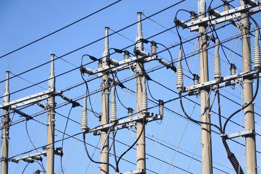 送電鉄塔 送電鉄塔 電柱,電線,ケーブルの写真素材