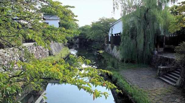 近江八幡市　八幡堀界隈散策 八幡堀,初秋,近江八幡市の写真素材