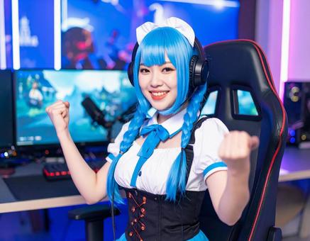 コスプレゲーマー勝利!水色ツインテさん コスプレゲーマー勝利!水色ツインテさんの写真