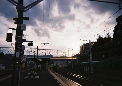 冬の駅 冬の駅の写真
