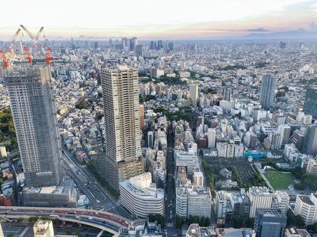 サンシャイン展望台より南南東方向の眺望 サンシャイン展望台より南南東方向の眺望 サンシャイン60展望台,てんぼうパーク,豊島区役所の写真素材