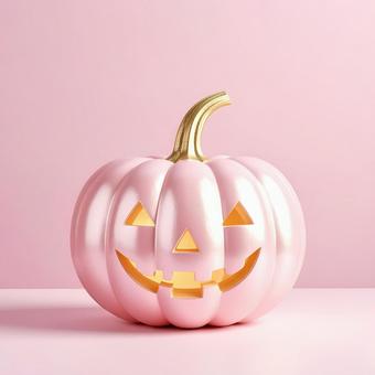 ピンクゴールドなハロウィンかぼちゃ ピンクゴールドなハロウィンかぼちゃの写真