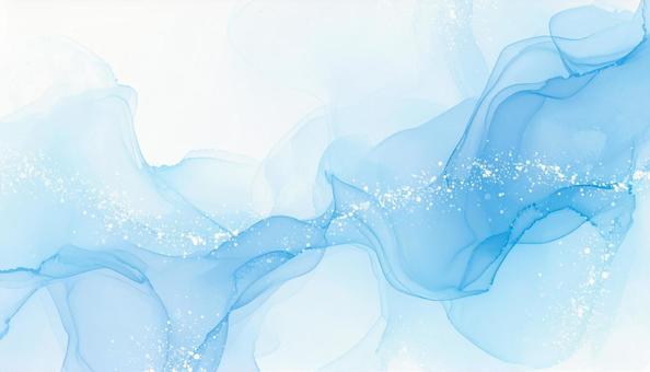 柔らかな水色インクアート 柔らかな水色インクアートの写真