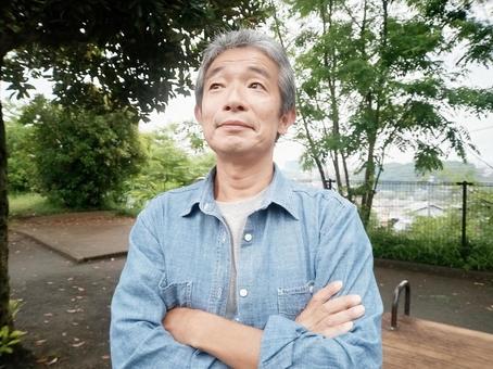 元気なシニア男性 シニア,シニア男性,老人の写真素材