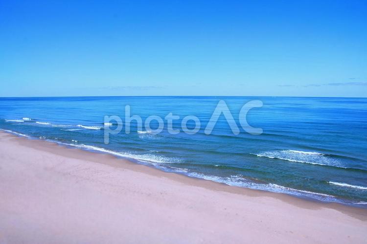 海岸保全/秋の山陰の海・日本海 海,日本海,海景の写真素材