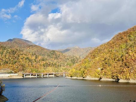 ダム ダム さっぽろ湖,定山渓ダム,定山渓ダム展望台の写真素材