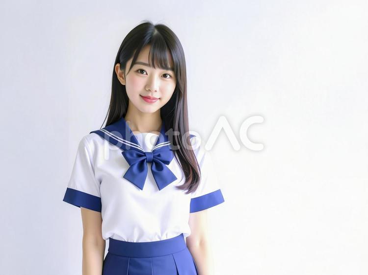 女子高校生　AI生成画像   女子高校生,女子高生,女の子の写真素材