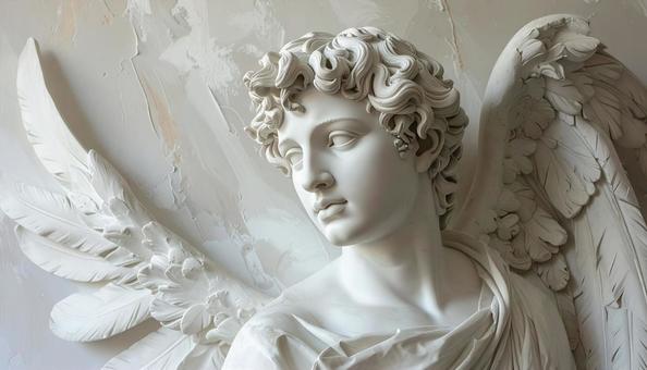 天使の石膏像の写真