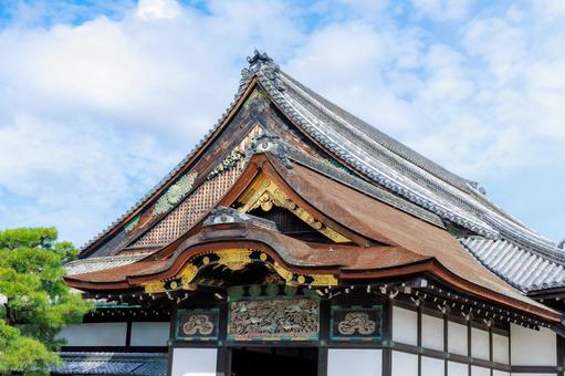 装飾の神殿屋根 装飾の神殿屋根 二条城,神殿,伝統建築の写真素材
