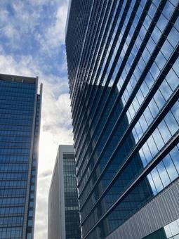 Photo, building at dusk, reflection, building, 