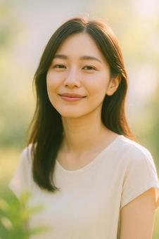 和やかな女性 和やかな女性の写真