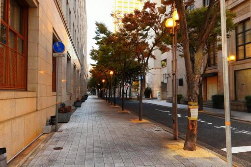 神戸旧居留地の路地 街並み,景観,眺めの写真素材