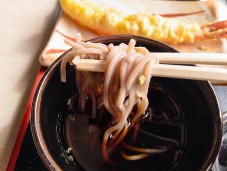 えび天と蕎麦 えび天と蕎麦 えび天,蕎麦,もりそばの写真素材