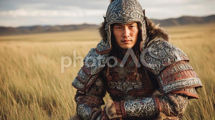 中国風の鎧を着た武将 武将,歴史,若武者の写真素材