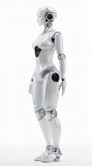未来を思わせる女性型ロボット 未来を思わせる女性型ロボットの写真