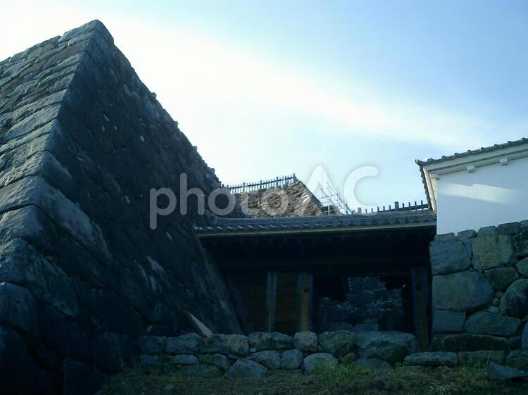 甲府城の稲荷門 甲府城,甲府の写真素材